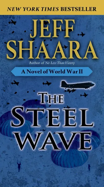 A book cover with an airplane and the words " steel wave ".